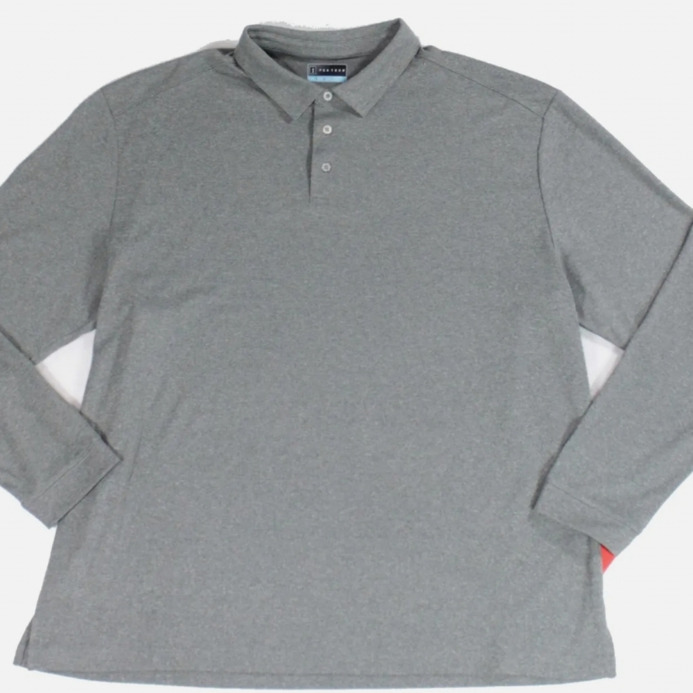 PGA gray golf long-sleeve shirt